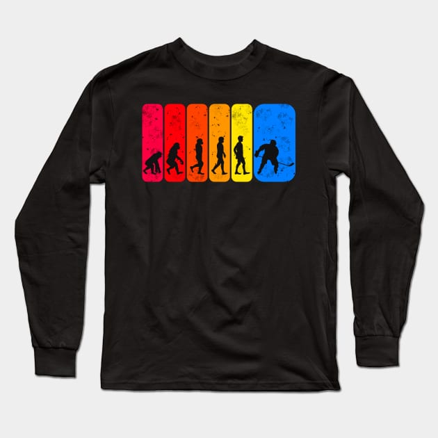 Ice Hockey Evolution Long Sleeve T-Shirt by TK Store